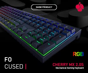 Cherry MX 2.0S Wired Gaming Keyboard with RGB Lighting Different MX Switching Characteristics: MX Black, MX Blue, MX Brown, MX RED and MX Silent RED (White - MX Black Switch) - color: White - MX Black Switch
