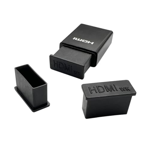20PCS Plastic HDMI Male Port Anti Dust Dustproof Cover Cap Plug Protector Compatible with Computer Laptop TV (Black) - color: Black
