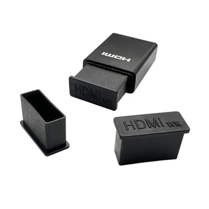 20PCS Plastic HDMI Male Port Anti Dust Dustproof Cover Cap Plug Protector Compatible with Computer Laptop TV (Black) - color: Black