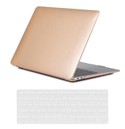 Hard Case Compatible with Old Version MacBook Pro 13 inch Case 2012 2011 2010 2009 2008 Release A1278 with CD-ROM, Laptop Plastic Hard Case Shell & Keyboard Cover, Gold - color: Gold, size: A1278(Pro 13" w/CD-ROM 2008-2012)