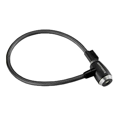 Kryptonite KryptoFlex Bike Lock Cable, 2FT/6FT/10FT Long 12mm Thick Heavy Duty Braided Steel Cable Anti-Theft Security Lock for Outdoor Equipment, Combination/Key Bike Lock - size: 12mm x 61cm, style: 2' Key