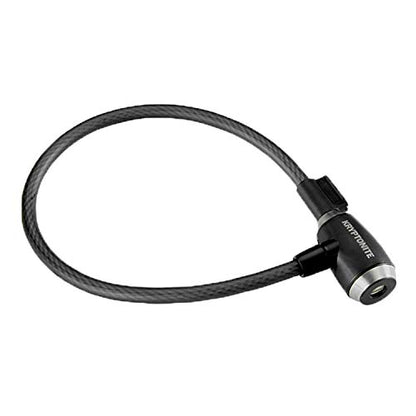 Kryptonite KryptoFlex Bike Lock Cable, 2FT/6FT/10FT Long 12mm Thick Heavy Duty Braided Steel Cable Anti-Theft Security Lock for Outdoor Equipment, Combination/Key Bike Lock - size: 12mm x 61cm, style: 2' Key