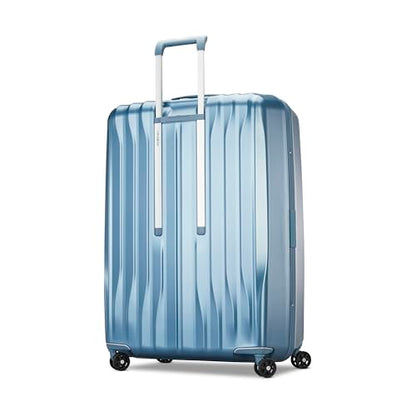 Samsonite UpLIFT X-Large Checked Hardside Luggage with Spinner Wheels - Airline-Approved, TSA Lock, Adjustable Handle System - Polycarbonate Hard Suitcase for Ultra Lightweight Travel - Elemental Blue - color: Elemental Blue, size: X-Large Checked