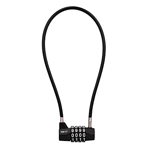 ‌4-Digit Cable Locks with Combination - Heavy Duty Outdoor Gate Lock for Fence, Cabinet,Refrigerator ，Dumpster,lockers,Gym,Toolbox,case, hasp Storage,Sheds - size: 15" Cable - Span 7" (3/16" Diameter)