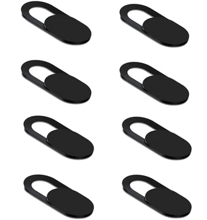 JOS [8 Pack] Webcam Cover, 0.03 inch Ultra Thin Laptop Camera Cover Slide for iPhone iPad MacBook Pro Computer iMac Cell Phone PC Accessories Camera Blocker Slider, Great for Privacy - color: 8 Pack Black Oval