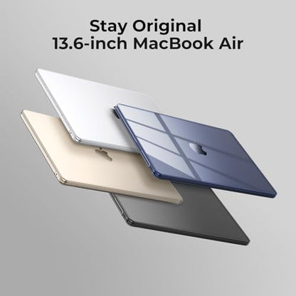 EooCoo Compatible with MacBook Air 13 inch Case M5 2026-2022 M4 M3 M2 A3449 A3240 A3113 A2681, Fit Like a Glove, Scratch Resistant Protective Hard Shell Cover for Mac Air 13.6", Crystal Clear - color: Crystal Clear, size: MacBook Air 13.6 inch