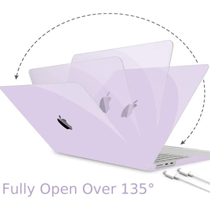 B BELK for MacBook Air 15 inch Case 2026-2023 M5 M4 M3 M2, Crystal Purple | A3448 A3241 A3114 A2941, Plastic Laptop Hard Shell Case with Keyboard Cover & Screen Protector, Lightweight, Easy Snap-On - color: Purple