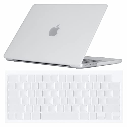 Se7enline for MacBook Pro 14 inch Case 2026-2021 M5 M4 M3 M2,Frost Clear | 2 in 1 Matte Hard Shell Laptop Case with Keyboard Cover Anti-Scratch Heat Dissipation Full Port Access Slim Lightweight - color: Matte Transparent