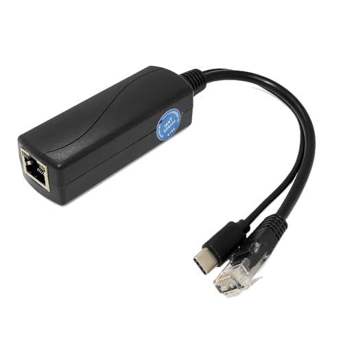 2.5G Type C PoE Splitter 5V/2.4A, 48V PoE to USB-C 5V/2.4A 12W Output, 2.5Gbps Ethernet Comply IEEE802.3af/at, Plug and Play for Smart Home - style: TYPEC0502G-X TYPE-C 5V/2A