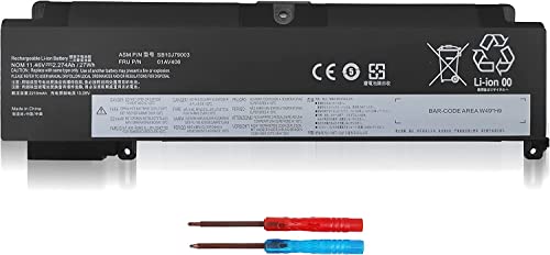 01AV406 Battery for Lenovo ThinkPad T460S T470S Series SB10J79003 00HW038 00HW025 00HW024 01AV405 01AV462 01AV407 01AV408 SB10J79002 L16M3P73 SB10K97605 SB10F46462 SB10F46463 SB10F46476 27Wh 3-Cell - size: 8 x 2 x 0.28 inches 01AV406 BATTERY
