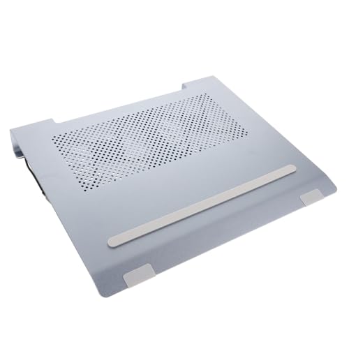 KALLORY Aluminum Alloy Laptop Cooler Stand with RGB LED Fan, Ventilated Cooling Pad for Gaming Notebooks, USB Powered Height Adjustable Support for Desk Use
