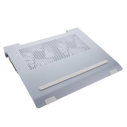 KALLORY Aluminum Alloy Laptop Cooler Stand with RGB LED Fan, Ventilated Cooling Pad for Gaming Notebooks, USB Powered Height Adjustable Support for Desk Use