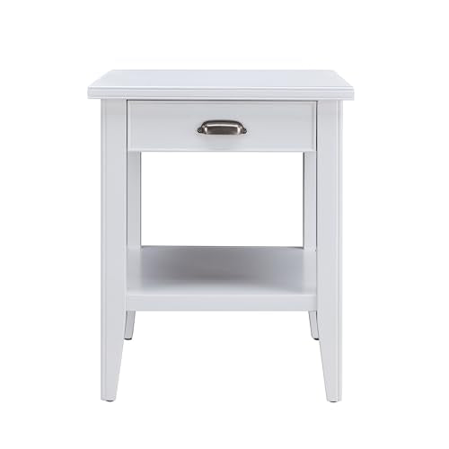 Leick Home Laurent End Table, 24", White - color: White