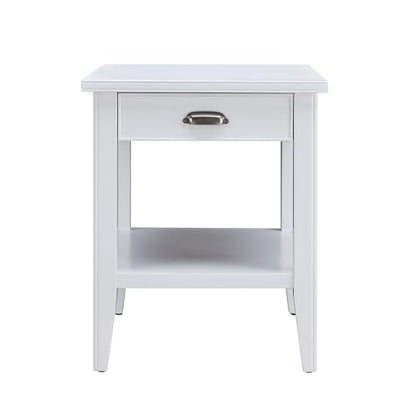 Leick Home Laurent End Table, 24", White - color: White