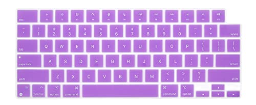 Se7enline Compatible with MacBook Keyboard Cover Skin for Mac Neo & Air 13/15 & Pro 14/16 inch (M5 M4 M3 M2 M1 A18 Pro) 2026/2025/2024/2023/2022/2021 Silicone Waterproof Dustproof Durable,Purple - color: Purple
