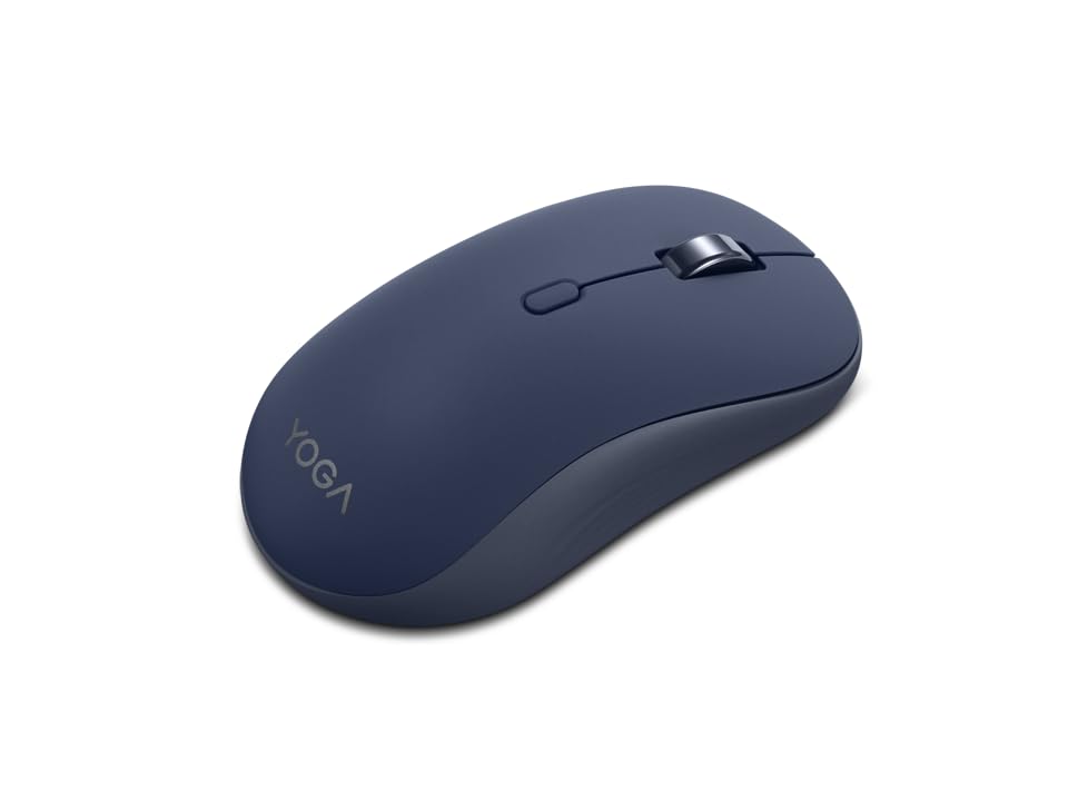 Lenovo Yoga Bluetooth Silent Mouse, 3 Level DPI Adjustment, 36 Month Battery Life, Bluetooth 5.3, 3 Device Paring, Whisper Quiet, Programmable Buttons, Smooth Finish, Cosmic Blue - color: Cosmic Blue