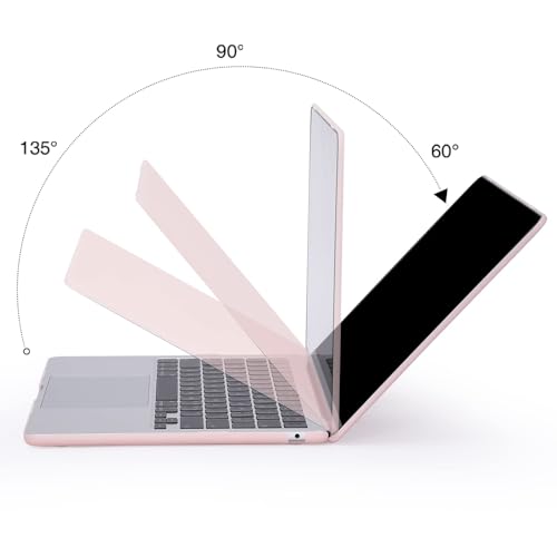 EooCoo Case for MacBook Air 15 inch M5 M4 M3 M2 2026-2023, Matte Pink | Easy to Install, Sturdy, Plastic Hard Shell Case & Keyboard Cover & Screen Protector, Model: A3448 A3241 A3114 A2941 - color: Matte Pink
