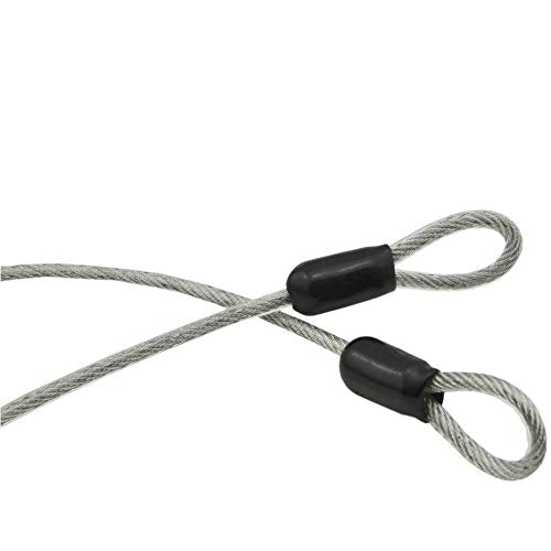 Lumintrail 3mm (1/8 Inch) Braided Steel Coated Security Cable Luggage Lock Safety Cable Wire Double Loop (15ft) - size: 15-FT (1 Pack)