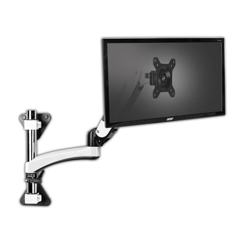 Monitor Stand Single Monitor Wall Mount for 15-27 Inch Screens up to 17.6 lbs, Gas Spring Monitor Arm Mount, Full Motion Height Adjustable Industrial Monitor Arm monitor stand desk arm(Two arms) - color: Two Arms