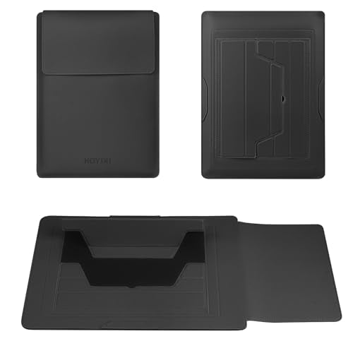 HoYiXi 13.3'' /13.6'' Laptop Sleeve Case PU Leather with Stand Compatible with MacBook Pro 14/MacBook Air 13(M1 M2)/ASUS Vivobook 14/Dell XPS 13/ASUS Matebook,13-14'' Laptop Bag,Black - color: Black, size: 13.3'' / 13-14 Inch Laptop