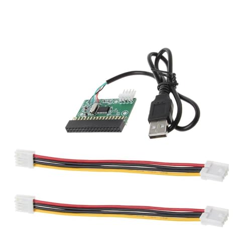 USB to 34-Pin Floppy Drive Adapter PCB Board, 3.5 Inch 1.44MB Floppy Disk Drive to USB Cable Connector Reader, IT Hardware Data Recovery Converter Module for Desktop Laptop, 1 Set