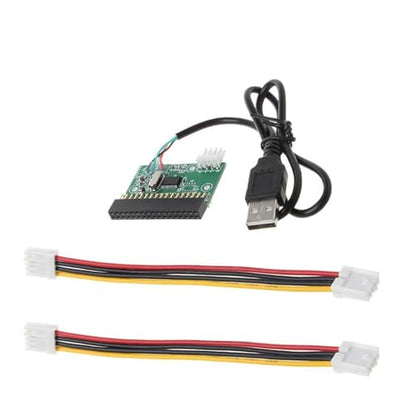 USB to 34-Pin Floppy Drive Adapter PCB Board, 3.5 Inch 1.44MB Floppy Disk Drive to USB Cable Connector Reader, IT Hardware Data Recovery Converter Module for Desktop Laptop, 1 Set