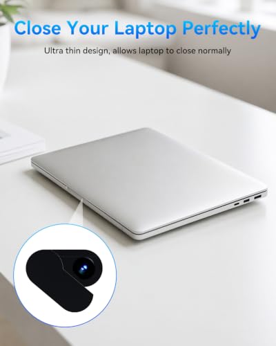 imluckies Rotating Webcam Cover [2-Pack], 0.02 Inch Ultra-Thin Metal Privacy Cover for Laptop, MacBook, iMac, PC, iPad & iPhone, Black - color: Black