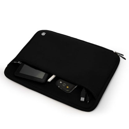 Neoprene Laptop Case | Lightweight Travel Protection | 13" Notebook Compatible Water Resistant Tech Sleeve (Black) - color: Black