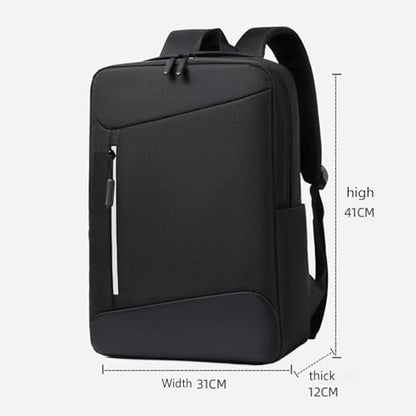 Men Business Laptop Backpack, Waterproof Travel Backpack | with USB Charging Port, College School Computer Bag, for Work Carry - color: Gray