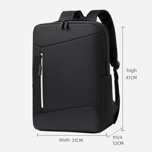 Men Business Laptop Backpack, Waterproof Travel Backpack | with USB Charging Port, College School Computer Bag, for Work Carry - color: Blue