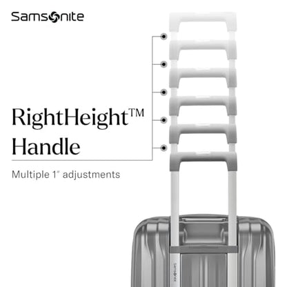 Samsonite UpLIFT Large Checked Hardside Luggage with Spinner Wheels - Airline-Approved, TSA Lock, Adjustable Handle System - Polycarbonate Hard Suitcase for Ultra Lightweight Travel - Silver Shimmer - color: Silver Shimmer, size: Large Checked Spinner