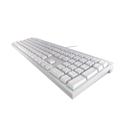 Cherry XTRFY MX 2.0S, Wired Mechanical Gaming Keyboard with RGB-Lighting, Designed in Germany, Full Key Rollover, Anti Ghosting, MX Silent RED Switches, White - color: White - MX Silent Red Switch