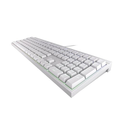 Cherry XTRFY MX 2.0S, Wired Mechanical Gaming Keyboard with RGB-Lighting, Designed in Germany, Full Key Rollover, Anti Ghosting, MX Silent RED Switches, White - color: White - MX Silent Red Switch