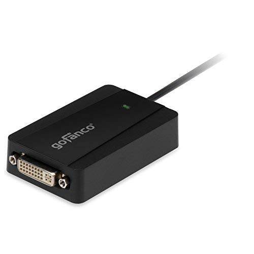 gofanco USB 3.0 to DVI Adapter for Multiple Monitors (USB3DVI) | Windows & macOS, Includes DVI-to-VGA Adapter - style: USB 3.0 to DVI / VGA