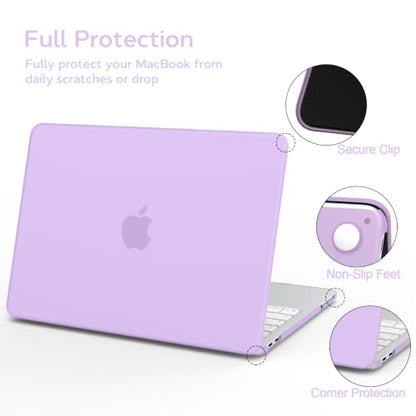 B BELK for MacBook Neo Case 13 inch 2026 Release Model A3404 | Matte Hard Shell Case, Scratch Resistant Protective Cover with 2 Keyboard Covers & Screen Protector for Mac Neo Case, Purple - color: Purple