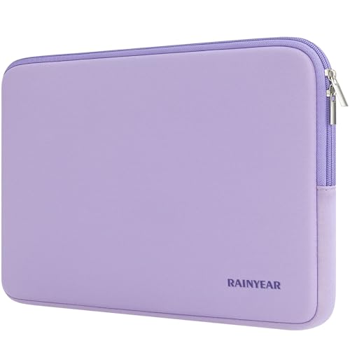RAINYEAR 15.6 inch Laptop Sleeve Case Soft Padded Carrying Bag, Purple | Protective Soft Lining Padded Computer Zipper Carrying Cover Bag Compatible with 15.6 Inch Laptop Computer PC Notebook - color: Purple, size: 15.6 Inch