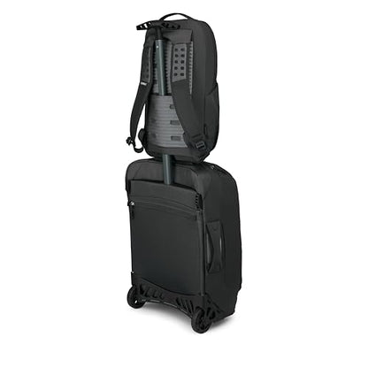 Osprey Ozone Slim Pack - Lightweight Laptop Backpack with AirScape Suspension, Water Bottle Pockets & Slim Travel Design - Fits Most 16" Laptops - Personal Item or Carry-On Compatible, Black - color: Black