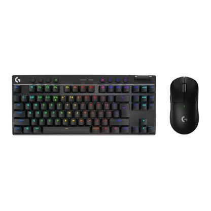 Logitech G Pro X Superlight 2 Lightspeed Wireless Gaming Mouse + G Pro X TKL Lightspeed Wireless Gaming Keyboard (Linear) Bundle - Black - color: Black, size: Classic, style: Mouse + Keyboard