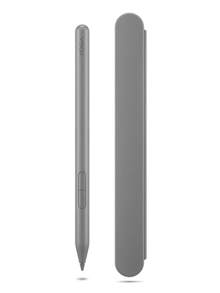 Lenovo Yoga Pen 2 with Magnetic Pen Case, AES 3.0 Stylus with 8192 Pressure Levels, USB C Rechargeable, Tilt Detection, Multi Protocol Support for Lenovo Yoga 2 in 1 PCs, Luna Grey - color: Luna Grey