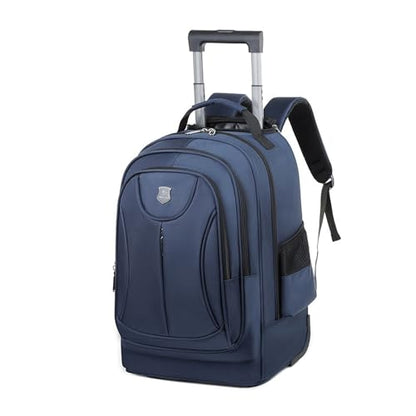 FANDARE Men's Wheeled Business Backpack Rolling Convertible Laptop Carry-On Luggage Mobile Office Case Trolley Handle with Hideaway Strap Daypacks with Wheels for Business Travel Office Commute Blue - color: Blue
