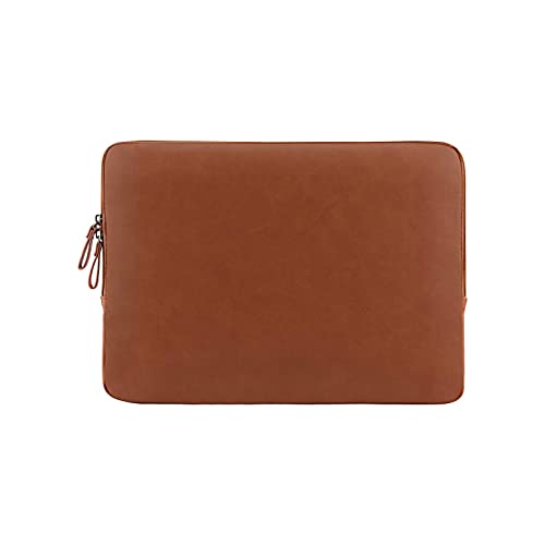 MOSISO Laptop Sleeve Bag 16 inch PU Leather Padded Bag Waterproof Case | Compatible with MacBook Air 15 inch 2026-2023 M5 M4 M3 M2/Pro 16 inch 2026-2019 M5 M4 M3 M2 M1,15-15.6 inch Notebook, Brown - color: Brown, size: 16 inch