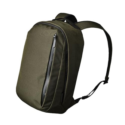 ALPAKA Metro Backpack 12L Compact Laptop Backpack Army Green | Laptop Sleeve Fits 14-inch Laptop, Internal Water Bottle pocket for Men and Women, Weatherproof Fabric Axoflux 300D - color: Army Green-axoflux 300d