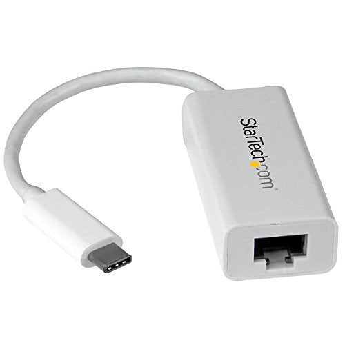 StarTech USB-C to Gigabit Ethernet Adapter, RJ45 LAN Network Converter | Thunderbolt 3 / 4 Compatible, Windows & Mac, White, US1GC30W - color: White, size: 1Gbps, style: USB-C