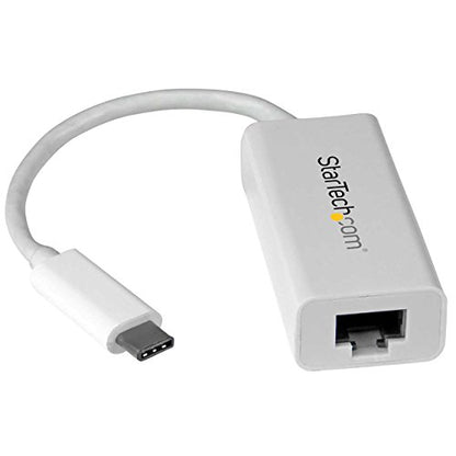 StarTech USB-C to Gigabit Ethernet Adapter, RJ45 LAN Network Converter | Thunderbolt 3 / 4 Compatible, Windows & Mac, White, US1GC30W - color: White, size: 1Gbps, style: USB-C