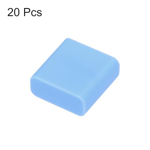 uxcell 20pcs USB 2.0 Port Cap Cover Anti Dust Silicone Protector for USB Male USB Data Cable, Blue - color: Blue