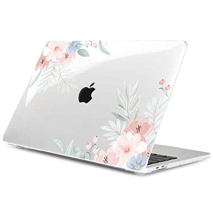 Batianda LumiArt Case for MacBook Pro 13 inch 2020 2022, Pastel Clear Floral - color: Cute flower