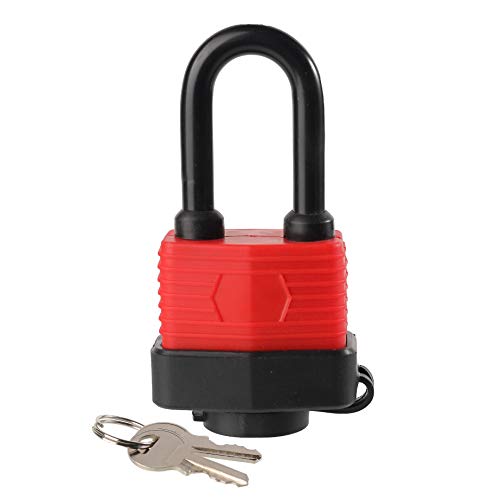 Heavy Duty Covered Laminated Steel Keyed Padlocks, Keyed Alike Locks, Waterproof Padlock for Outdoor use, 1-9/16 inch Wide Body, Long Shackle-Pack of 20 - color: Pack of 20 LS (Waterproof)