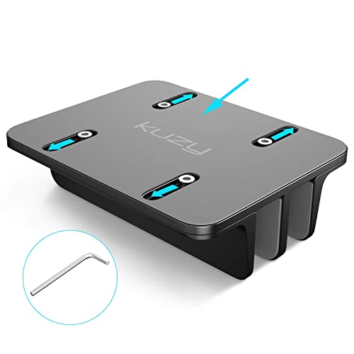 Kuzy Vertical Laptop Stand for Desk Adjustable Aluminum - Dual-Slot Laptop Holder for MacBook Stand Pro Air Anti-Slip, Black - color: Black