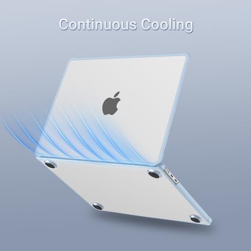 MOSISO Compatible with MacBook Air 13 inch Case M5 2026 M4 M3 M2 2025-2022 | A3449 A3240 A3113 A2681,Seamlessly Closes Reinforced Crack-Resistant Hard Shell for MacBook Air 13.6 inch Case, Sky Blue - color: Sky Blue