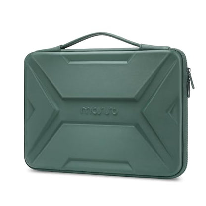 MOSISO Laptop Case 15.6 inch, 15-16 inch Laptop Sleeve, Antique Green | Compatible with MacBook Pro 16 / Air 15,HP Acer Dell Lenovo ASUS,Artistic Geometric EVA Carrying Case Hard Shell with Handle - color: Antique Green, size: 15.6 inch